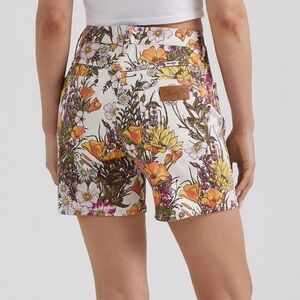 Anthropologie x Wrangler Floral Shorts Cowboy High Rise 5.5 In Retro Wanderer 25